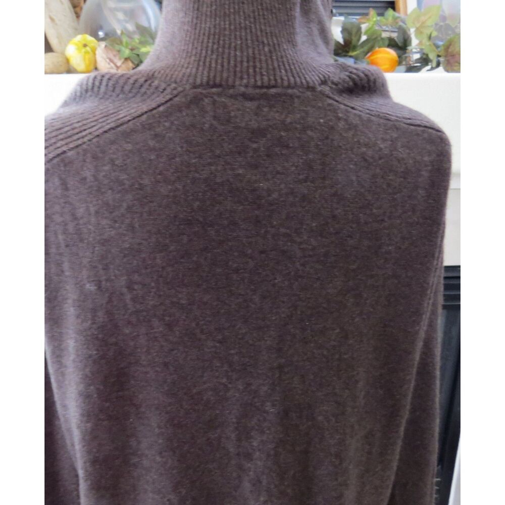 Banana Republic Men's 1/4 Zip Merino Blend Pullover Sweater  Brown Large  EUC - Picture 5 of 11